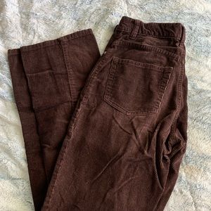 Old Navy Brown Corduroy Straight Leg Jeans.